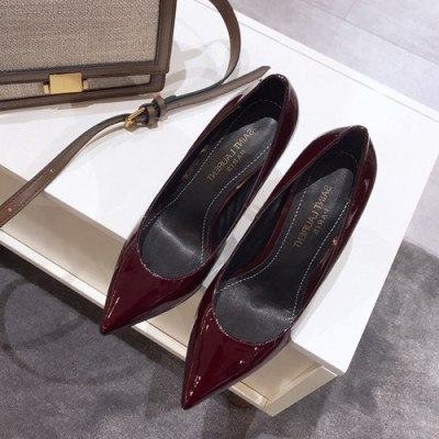 Saint Laurent 2019 Ladies Metal Logo Pumps High Heel - 입생로랑 2019 여성용 메탈로고 펌프스 하이힐,SLS0008.Size(225 - 255).와인