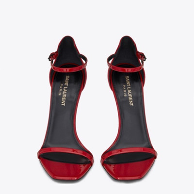 Saint Laurent 2019 Ladies Metal Logo High Heel Sandal - 입생로랑 2019 여성용 메탈로고 하이힐 샌들,SLS0013.Size(225 - 255).레드