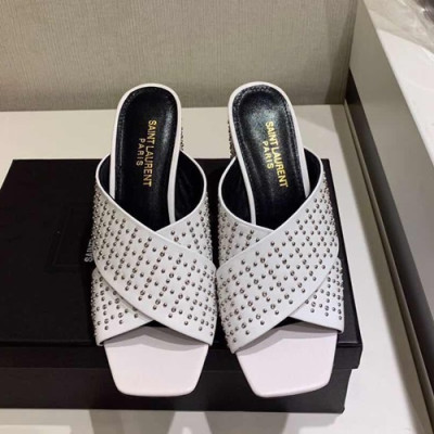 Saint Laurent 2019 Ladies High Heel Slipper - 입생로랑 2019 여성용 하이힐 슬리퍼,SLS0020.Size(225 - 245).화이트