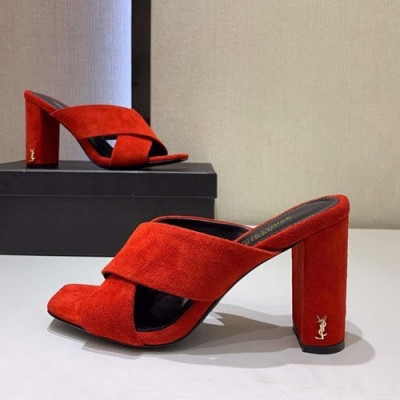 Saint Laurent 2019 Ladies High Heel Slipper - 입생로랑 2019 여성용 하이힐 슬리퍼,SLS0026.Size(225 - 245).레드