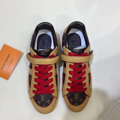 Louis Vuitton 2019 Ladies Leather Sneakers - 루이비통 2019 여성용 레더 스니커즈 LOUS0030.Size(225 - 250),브라운