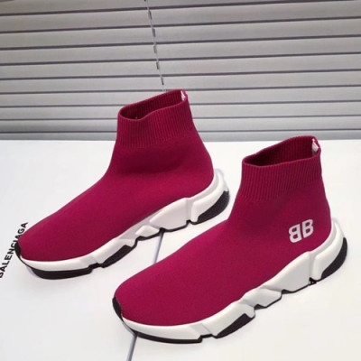 Balenciaga 2019 Ladies Speed Runner - 발렌시아가 2019 여성용 스피드러너 BALS0004,Size(225 - 245),핫핑크레드