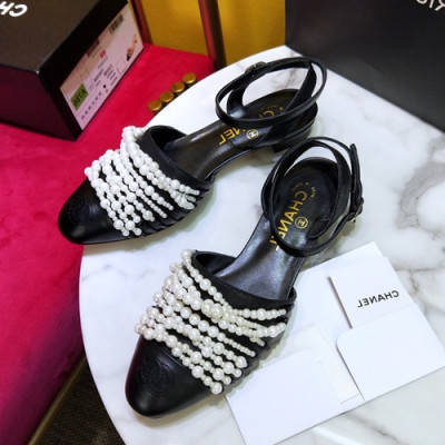 Chanel 2019 Ladies Leather Sling Back - 샤넬 2019 여성용 레더 슬링백 CHAS0149.Size(225 - 245).블랙