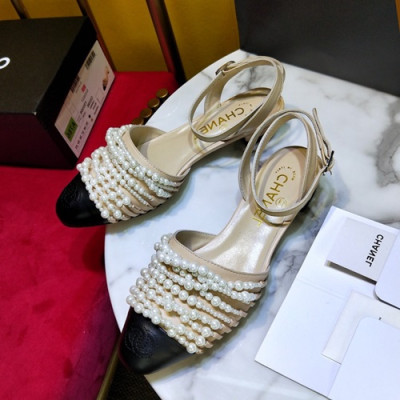 Chanel 2019 Ladies Leather Sling Back - 샤넬 2019 여성용 레더 슬링백 CHAS0150.Size(225 - 245).베이지