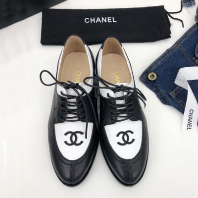 Chanel 2019 Ladies Leather Loafer - 샤넬 2019 여성용 레더 로퍼 CHAS0151.Size(225 - 250).블랙+화이트