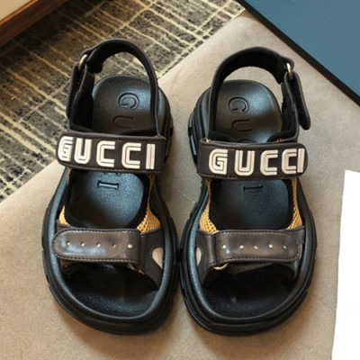 Gucci 2019 Ladies Leather Sandal - 구찌 2019 여성용 레더 샌들 GUCS0097.Size(225 -  250).다크차콜