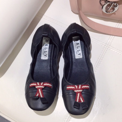 Bally 2019 Ladies Leather Ballet Flat Shoes - 발리 2019 여성용 레더 발렛 플랫 슈즈, BALS0023.Size(225 - 245),블랙