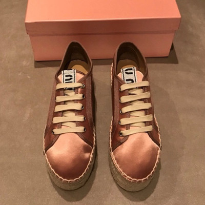 Miumiu 2019 Ladies Platfrom Sneakers - 미우미우 2019 여성용 플랫폼 스니커즈 MIUS0024,Size(225 - 255).핑크