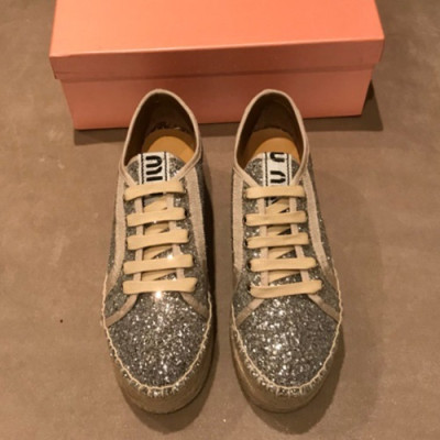 Miumiu 2019 Ladies Platfrom Sneakers - 미우미우 2019 여성용 플랫폼 스니커즈 MIUS0026,Size(225 - 255),실버
