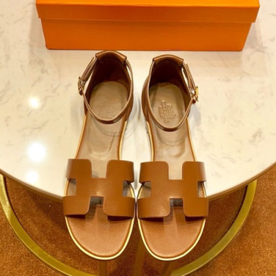 Hermes 2019 Ladies Leather Sandal  - 에르메스 2019 여성용 레더 샌들,HERS0050,Size(225 - 250).브라운