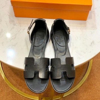 Hermes 2019 Ladies Leather Sandal  - 에르메스 2019 여성용 레더 샌들,HERS0053,Size(225 - 250).블랙