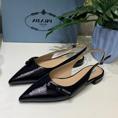 Prada 2019 Ladies Leather Slingback - 프라다 2019 여성용 레더 슬링백 PRAS0023.Size(225 - 245).블랙