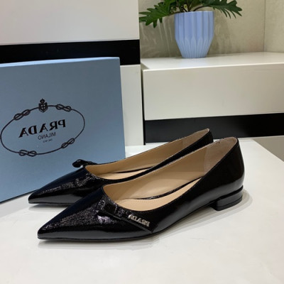 Prada 2019 Ladies Leather Flat Shoes - 프라다 2019 여성용 레더 플랫슈즈 PRAS0026.Size(225 - 245).블랙