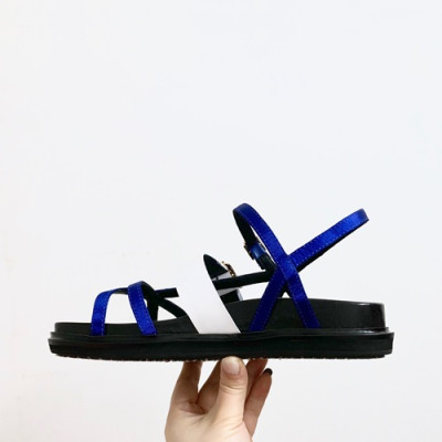 Marni 2019 Ladies Leather Sandal - 마르니 2019 여성용 레더 샌들 MARS0009.Size(225 - 250).블랙+블루