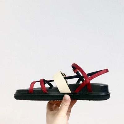 Marni 2019 Ladies Leather Sandal - 마르니 2019 여성용 레더 샌들 MARS0010.Size(225 - 250).블랙+레드