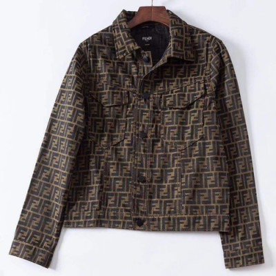 Fendi 2019 Mens Printing Cajual Cotton Suit Jacket - 펜디 남성 프린팅 캐쥬얼 코튼 슈트 자켓 FEN0053.Size(S -XL).브라운