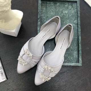 Monolo Blahnik 2019 Ladies Silk Flat Shoes - 마놀로 블라닉 2019 여성용 실크 플랫 슈즈,MONS0034.Size(220 - 250).실버