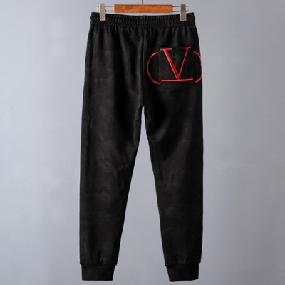 Valentino 2019 Mens Logo Casual Cotton Trianing Pants - 발렌티노 남성 로고 캐쥬얼 코튼 트레이닝 팬츠  VALTP0020.Size(M-3XL).블랙