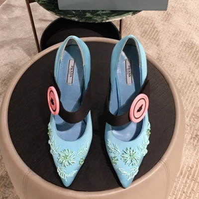 Prada 2019 Ladies Pumps High Heel - 프라다 2019 여성용 펌프스 하이힐, PRAS0043.Size(225 - 250).스카이블루