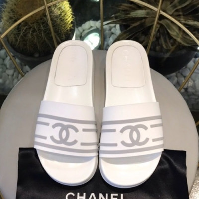Chanel 2019 Ladies Slipper - 샤넬 2019 여성용 슬리퍼 CHAS0208.Size(225 - 255).화이트