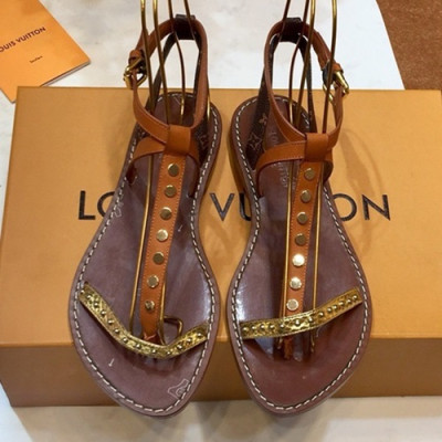 Louis Vuitton 2019 Ladies Leather Sandal - 루이비통 2019 여성용 레더 샌들 LOUS0042.Size(225 - 255).브라운