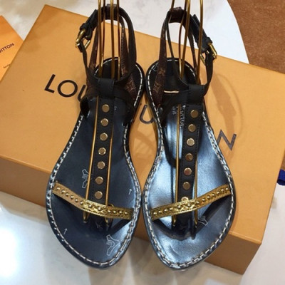 Louis Vuitton 2019 Ladies Leather Sandal - 루이비통 2019 여성용 레더 샌들 LOUS0043.Size(225 - 255).블랙
