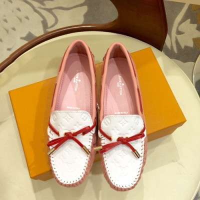 Louis Vuitton 2019 Ladies Leather Loafer  - 루이비통 2019 여성용 레더 로퍼 LOUS0066 , Size (225 - 255),핑크+화이트