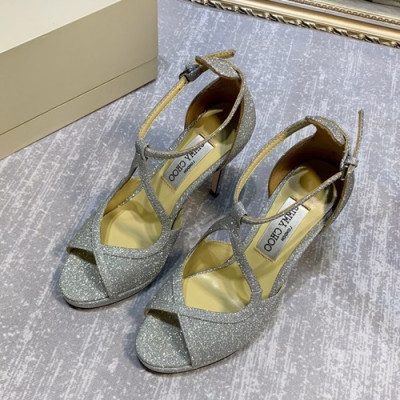 Jimmy Choo 2019 Ladies High Heel Sandal - 지미츄 2019 여성용 하이힐 샌들 JIMS0037.Size(220 - 245).실버