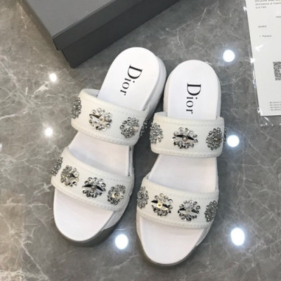Dior 2019 Ladies Slipper - 디올 2019 여성용 슬리퍼 DIOS0016.Size (220 - 250).화이트