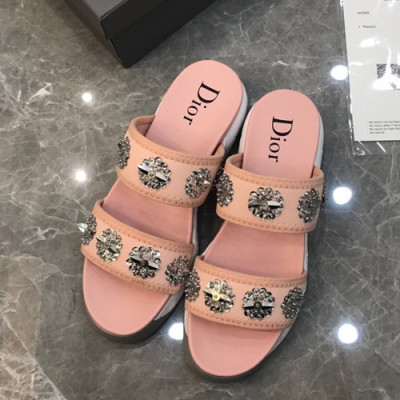 Dior 2019 Ladies Slipper - 디올 2019 여성용 슬리퍼 DIOS0017.Size (220 - 250).핑크