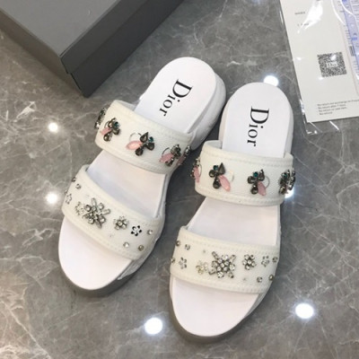 Dior 2019 Ladies Slipper - 디올 2019 여성용 슬리퍼 DIOS0020.Size (220 - 250).화이트