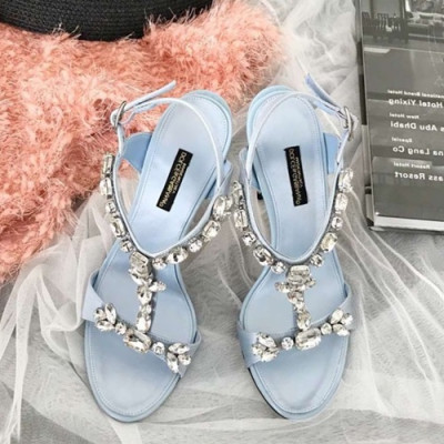 [매장판]Dolce&Gabbana  2019 Ladies High Heel Sandal - 돌체앤가바나 2019 여성용 하이힐 샌들, DGS0030.Size(225 -  255).스카이블루