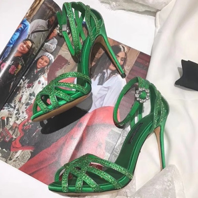 [매장판]Dolce&Gabbana  2019 Ladies High Heel Sandal - 돌체앤가바나 2019 여성용 하이힐 샌들, DGS0031.Size(225 -  255).그린