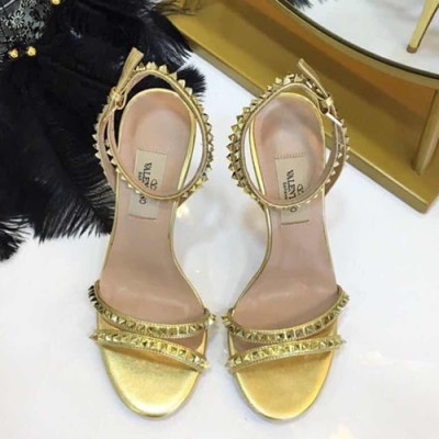 Valentino 2019 Ladies High Heel Sandal - 발렌티노 2019 여성용 하이 힐 샌들, VTS0036,Size(225 - 245),옐로우골드