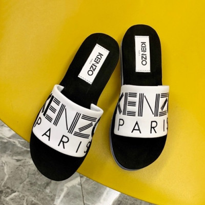 Kenzo 2019 Ladies Leather Slipper - 겐조 2019 여성용 레더 슬리퍼,KENS0001,Size(225-250),화이트