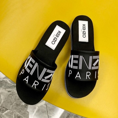 Kenzo 2019 Ladies Leather Slipper - 겐조 2019 여성용 레더 슬리퍼,KENS0003,Size(225-250),블랙