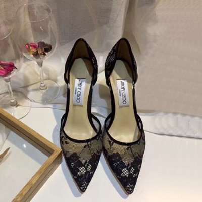 Jimmy Choo 2019 Ladies Lace High Heel - 지미츄 2019 여성용 레이스 하이힐 ,JIMS0043.Size(215 - 250).블랙