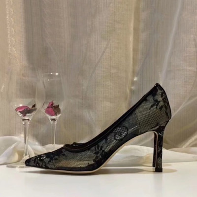 Jimmy Choo 2019 Ladies Lace Pumps High Heel - 지미츄 2019 여성용 레이스 펌프스 하이힐 ,JIMS0050.Size(215 - 250).블랙