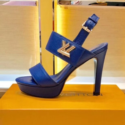 Louis Vuitton 2019 Ladies Leather High Heel Sandal - 루이비통 2019 여성용 레더 하이힐 샌들 LOUS0086.Size(220 - 255).다크블루