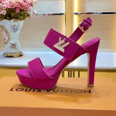 Louis Vuitton 2019 Ladies Leather High Heel Sandal - 루이비통 2019 여성용 레더 하이힐 샌들 LOUS0087,Size(220 - 255).핫핑크