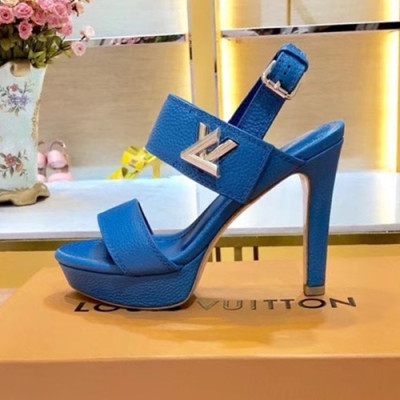 Louis Vuitton 2019 Ladies Leather High Heel Sandal - 루이비통 2019 여성용 레더 하이힐 샌들 LOUS0090,Size(220 - 255).블루