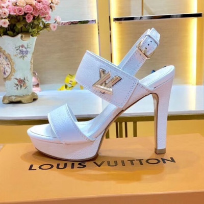 Louis Vuitton 2019 Ladies Leather High Heel Sandal - 루이비통 2019 여성용 레더 하이힐 샌들 LOUS0095,Size(220 - 255).화이트