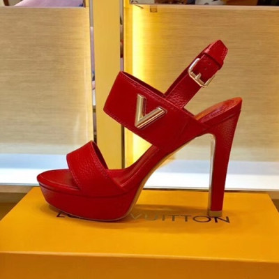 Louis Vuitton 2019 Ladies Leather High Heel Sandal - 루이비통 2019 여성용 레더 하이힐 샌들 LOUS0096,Size(220 - 255).레드