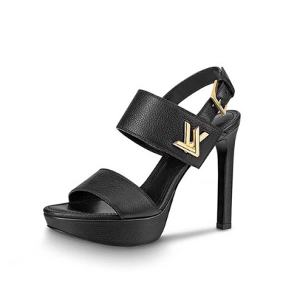 Louis Vuitton 2019 Ladies Leather High Heel Sandal - 루이비통 2019 여성용 레더 하이힐 샌들 LOUS0097,Size(220 - 255).블랙