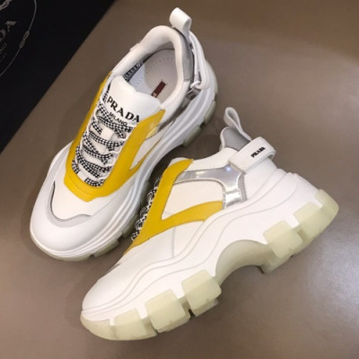 Prada 2019 Ladies Leather Running Shoes  - 프라다 2019 여성용 레더 런닝슈즈 PRAS0052,Size(225 - 245).화이트