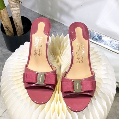 Salvatore Ferragamo 2019 Ladies Middle Heel Slipper - 페라가모 2019 여성용 미들힐 슬리퍼 FGMS0016.Size(225 - 245).핑크