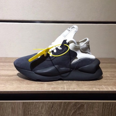 Y-3 2019 Mens Leather Sneakers - 요지야마모토 2019 남성용 레더 스니커즈 Y-3S0009,Size(240 - 270).다크그레이+화이트