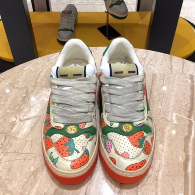 Gucci 2019 Ladies Leather Sneakers - 구찌 2019 여성용 레더 스니커즈 GUCS0151,Size(220 - 250).베이지