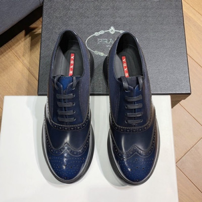 [매장판]Prada 2019 Mens Leather Loafer - 프라다 2019 남성용 레더 로퍼 PRAS0056.Size(240 - 275).블루