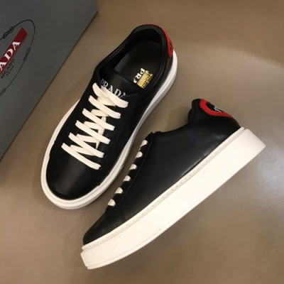 Prada 2019 Mens Leather Sneakers - 프라다 2019 남성용 레더 스니커즈 PRAS0060,Size(240 - 275).블랙